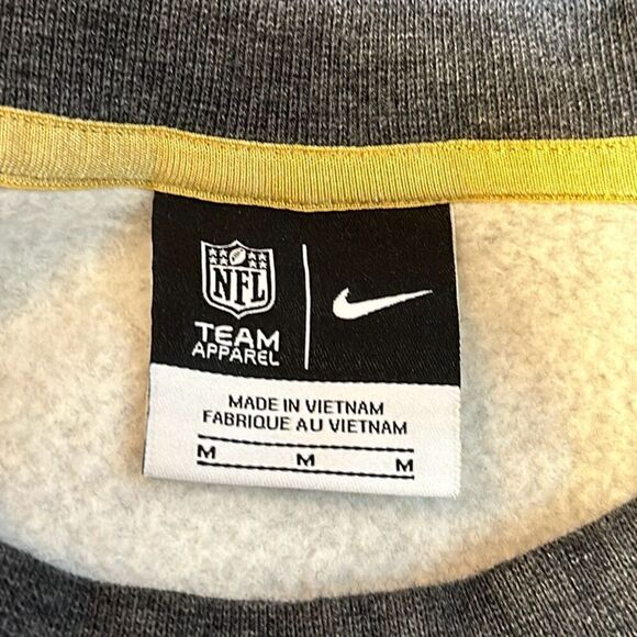 Nike Mens NFL Pittsburgh Steelers Polyester Front Pocket Sweatshirt M Medium - Picture 6 of 9